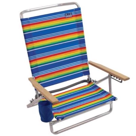 Rio Brands 5-Position Assorted Beach Folding Chair SC195-461909PK4